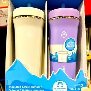 Thermoflask 32oz Insulated Standard Straw - Purple & Gray